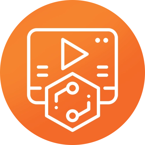 AI-enhanced video creation icon