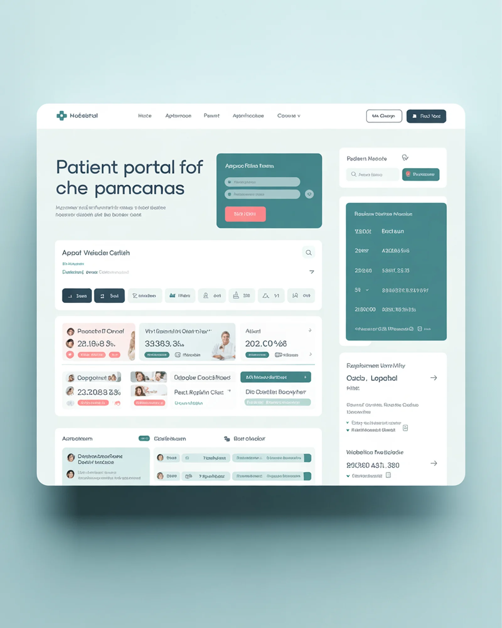 UI and UX design for healthcare websites, portals, and apps