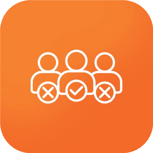 Unqualified leads icon